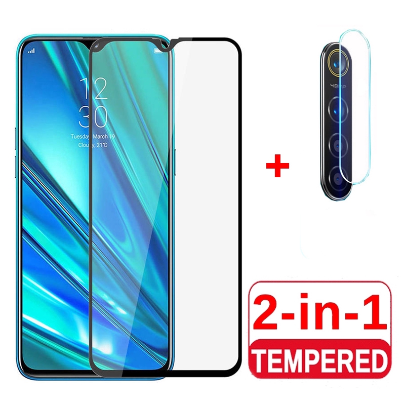 Realme 5s Tempered Glass Realme 5 XT 3 3i X 2 X2 Pro C2 C1 Full Coverage Screen Protector