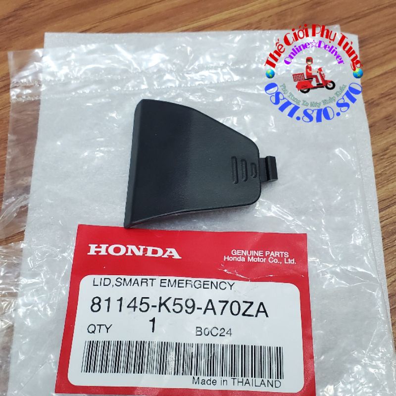 Nắp khẩn cấp khóa Smartkey Vario, Click 150 Zin Thái Lan - 81145-K59-A70ZA