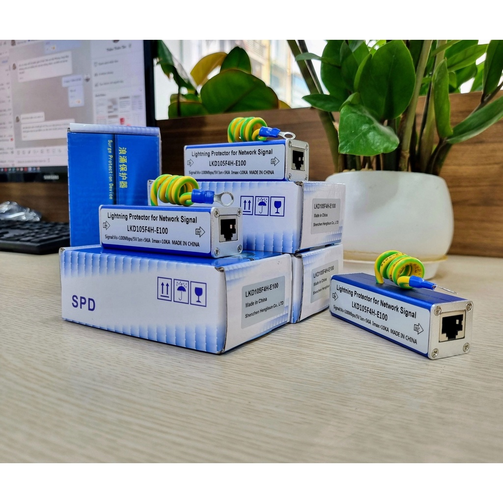 Thiết bị chống sét lan truyền mạng Lan Rj45, Camera IP  Winkasing LKD105F4H E100