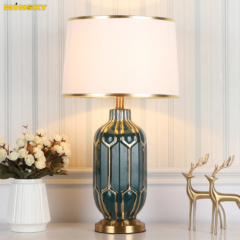 Đèn ngủ để bàn MONSKY TIGEN kiểu dáng hiện đại, cao cấp trang trí nội thất sang trọng - kèm bóng LED chuyên dụng.
