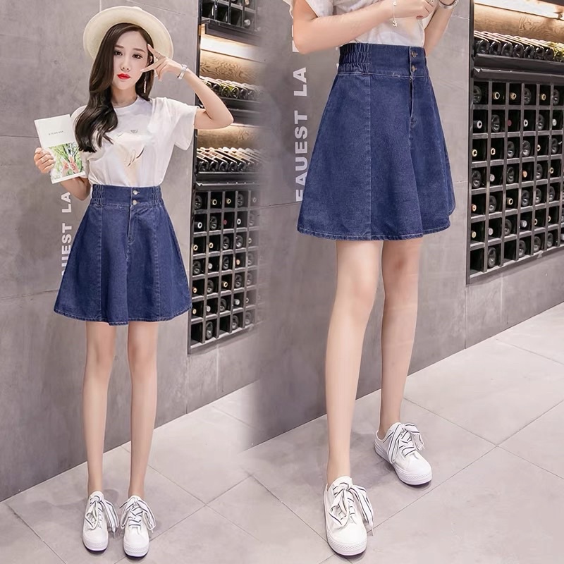 Chân váy Jean chữ A CV01 siêu tôn dáng có kèm video ảnh thật