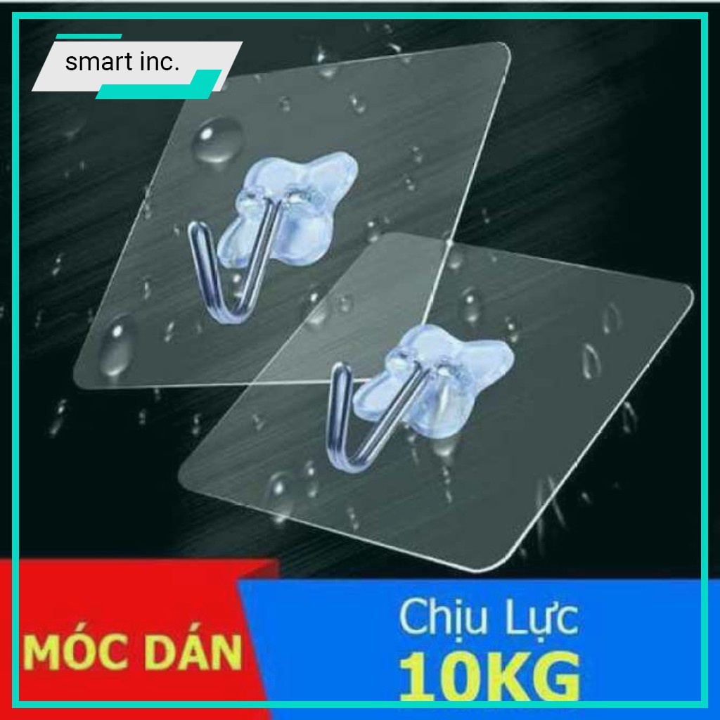 20 Móc Dán Tường Treo Máng Đồ Quần Áo Nhà Tắm Nhà Bếp Dính Chặt Chịu Lực Cao