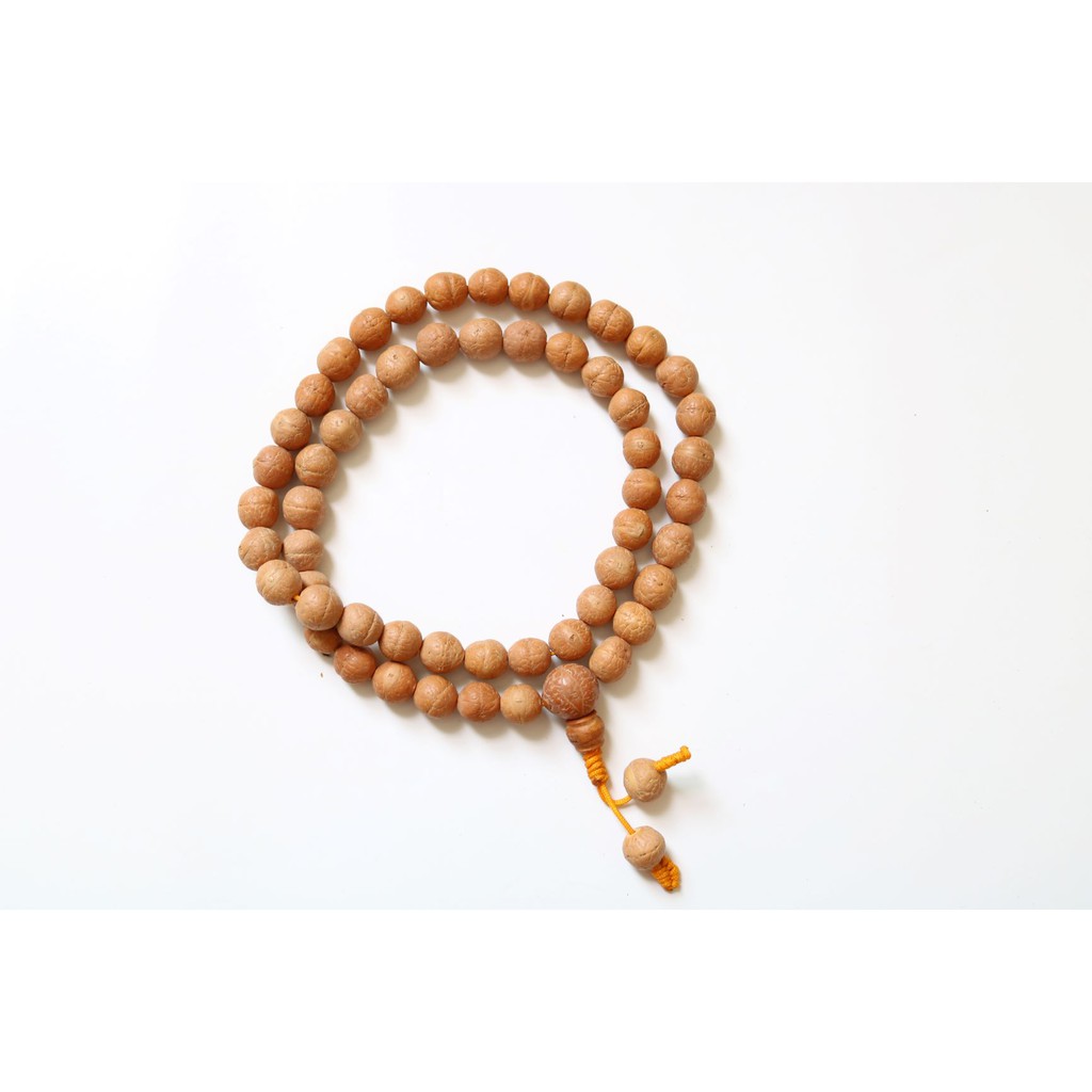 Chuỗi tràng hạt bồ đề Phật nhãn  tự nhiên Nepal 54 hạt 12mm - A half Chitta Buddha Mala 54 beads 12mm