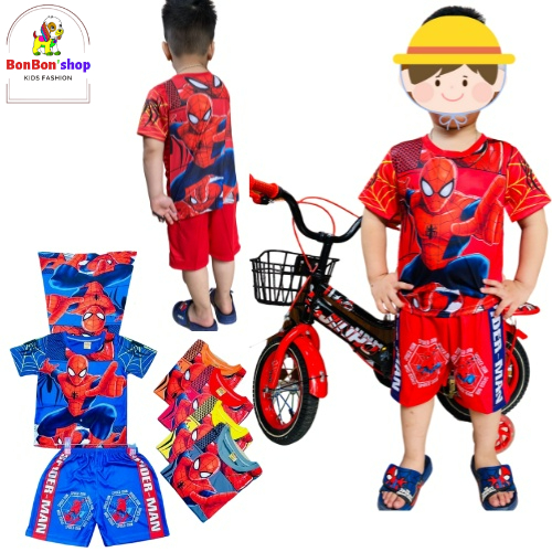(TẶNG MẶT NẠ) bộ quần áo siêu nhân cho bé trai, đồ bộ siêu nhân cho bé, quần áo siêu nhân bay cho bé size 18-23kg
