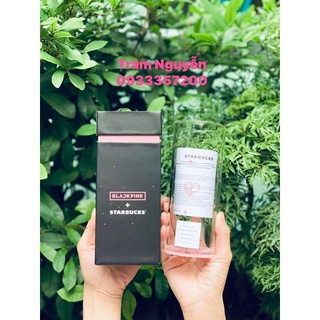 Ly thuỷ tinh starbucks + blackpink