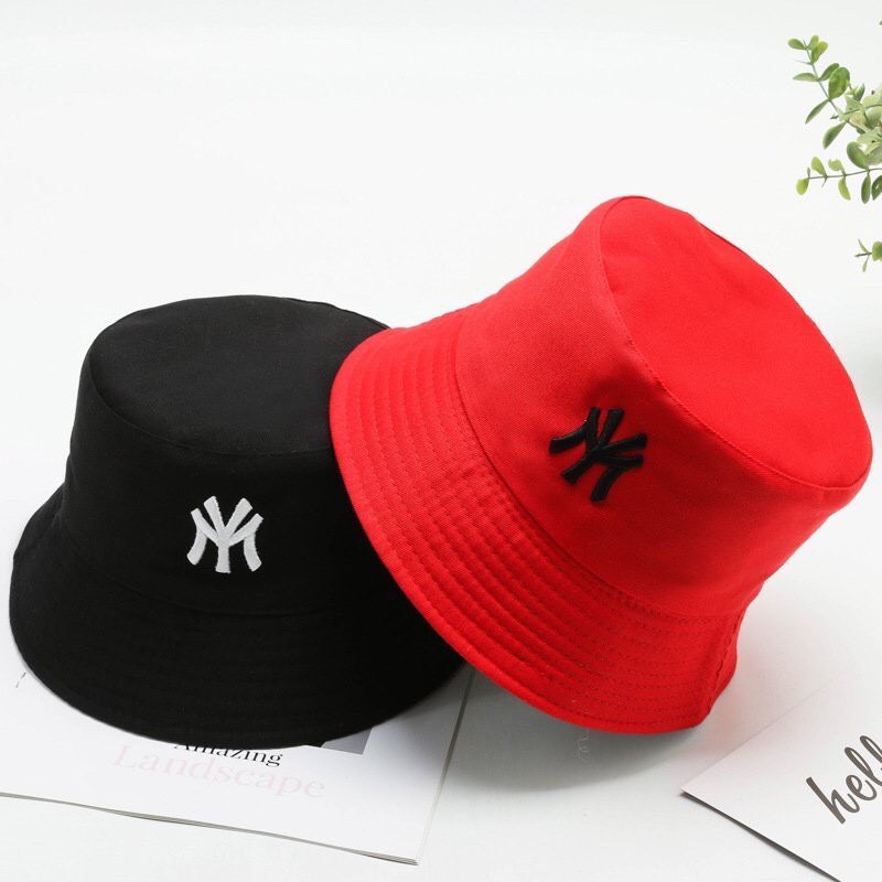 Mũ Bucket 2 Mặt Thêu Họa Tiết Chữ Hottrend