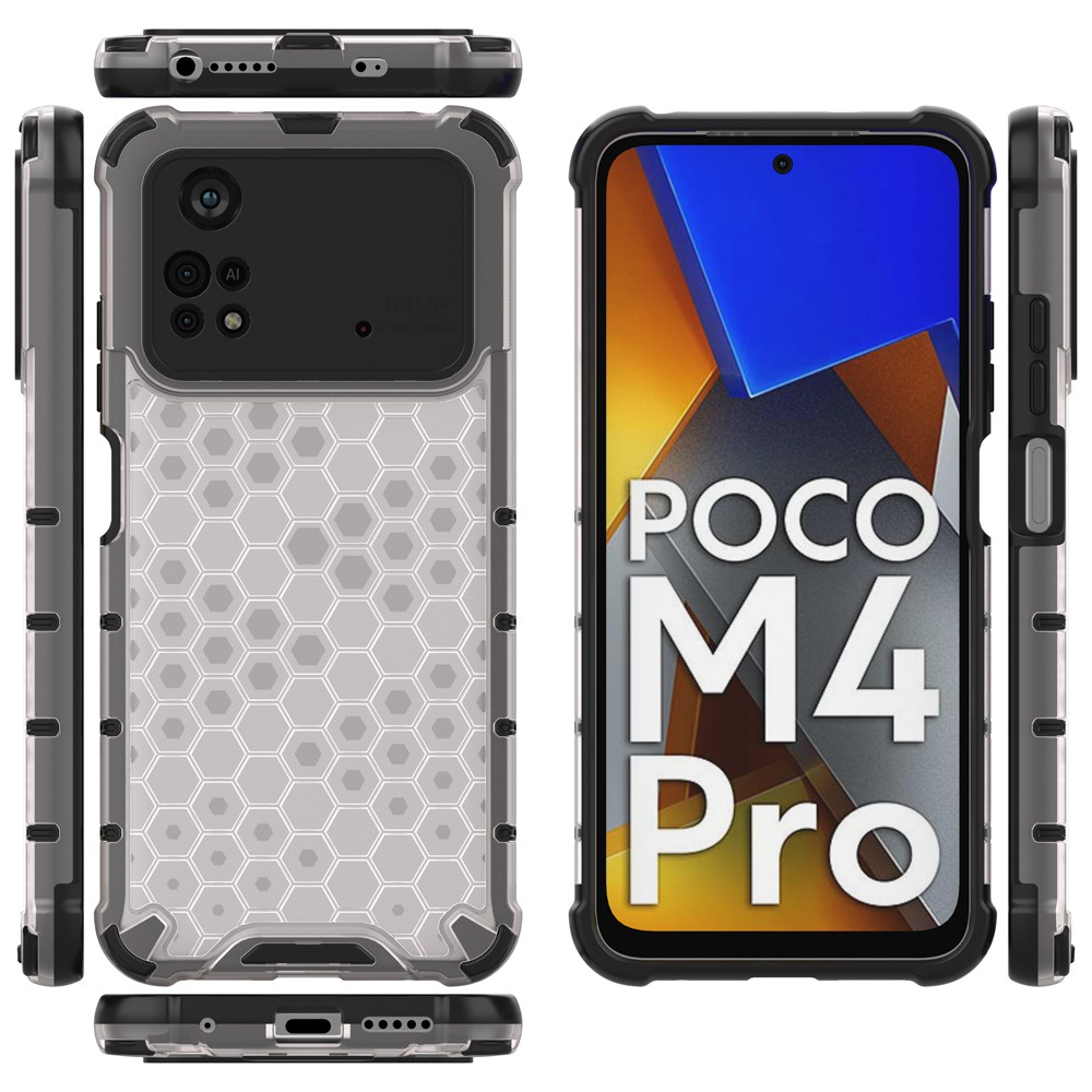 Vỏ Chống Sốc POCO M4 Pro 4G Armor Case Hybrid Hard PC Mềm TPU Trong Suốt