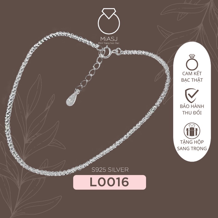 Lắc tay nữ vòng tay Bạc Ý S925 cao cấp siêu sáng L0016 | Mi.A Trang sức bạc