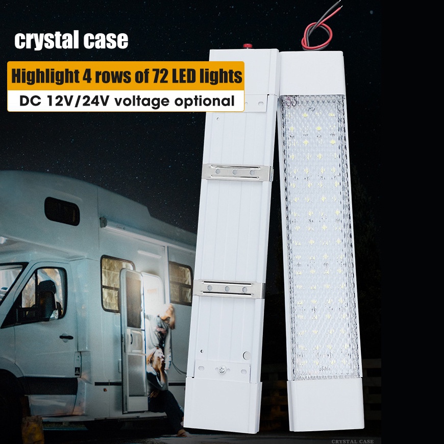 Thanh Đèn LED 12V 24V 72 Bóng Cho Xe Hơi