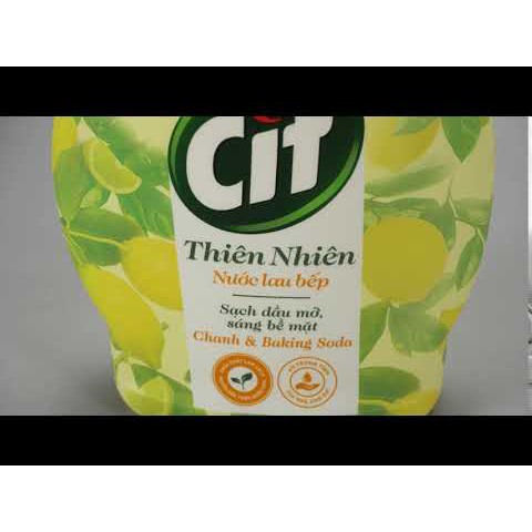 Nước Lau Bếp Cif Thiên Nhiên 500ML Chanh & Baking Soda Sạch Dầu Mỡ An Toàn