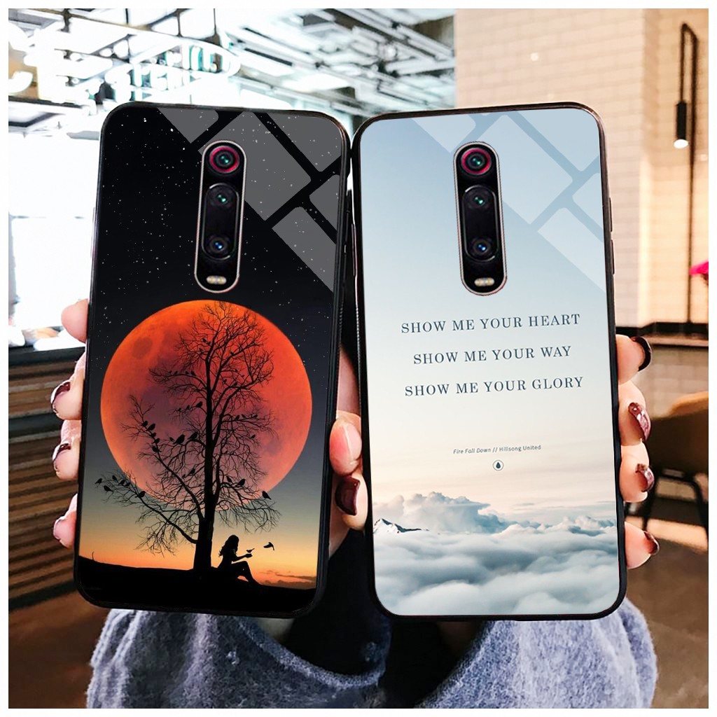 Ốp Xiaomi Mi9T/ Mi 9T Pro/ K20/ K20Pro/ K30/ K30pro Lưng kính cường lực cao cấp, Sáng bóng