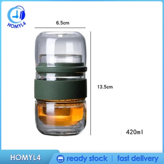 Bộ Ấm Trà Bằng Kính Di Động Tiện Dụng Cho Gia Đình / Văn Phòng