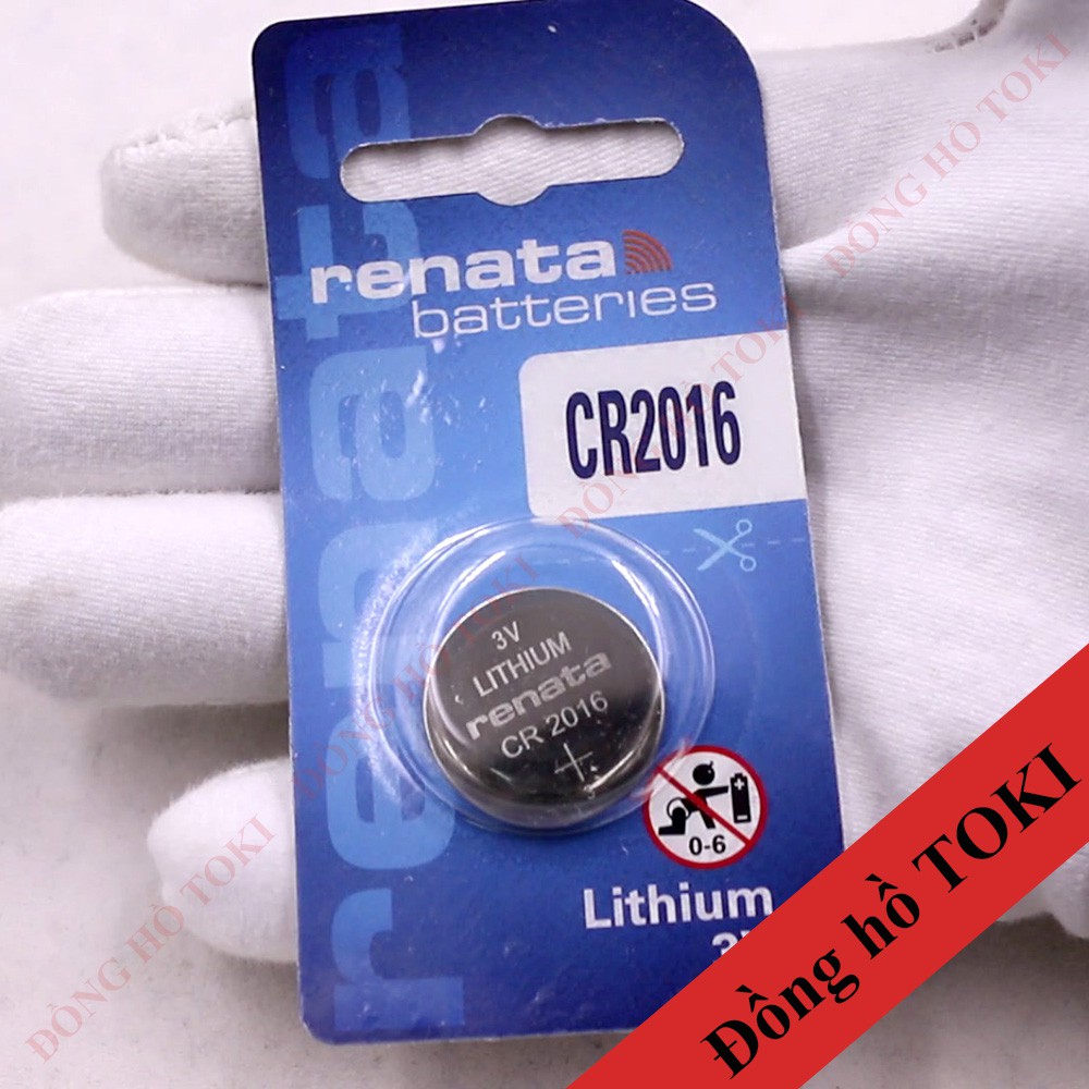 Pin đồng hồ lithium 3V CR2016 chính hãng Thụy sỹ Renata