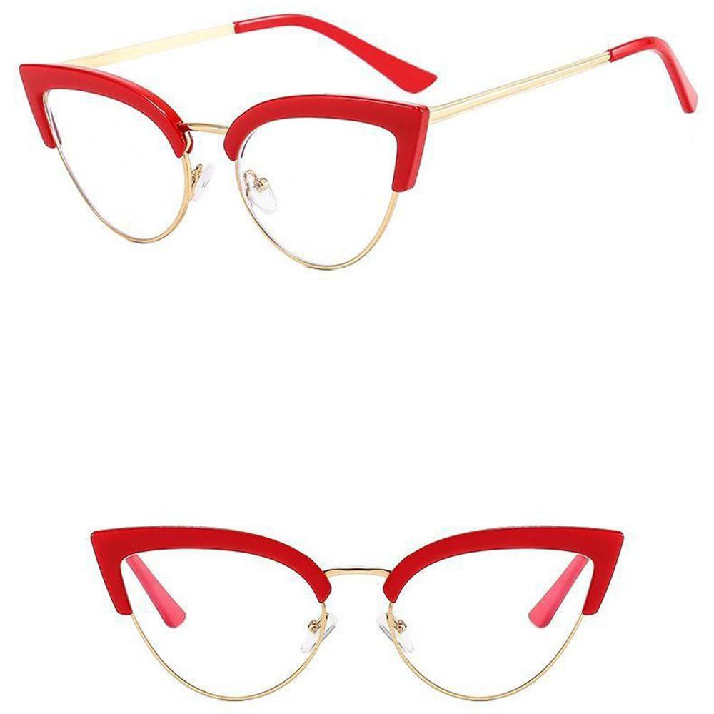 Kính Chống Tia Bức Xạ Mắt Mèo Nửa Gọng Thời Trang Cho Nữ MXMUSTY