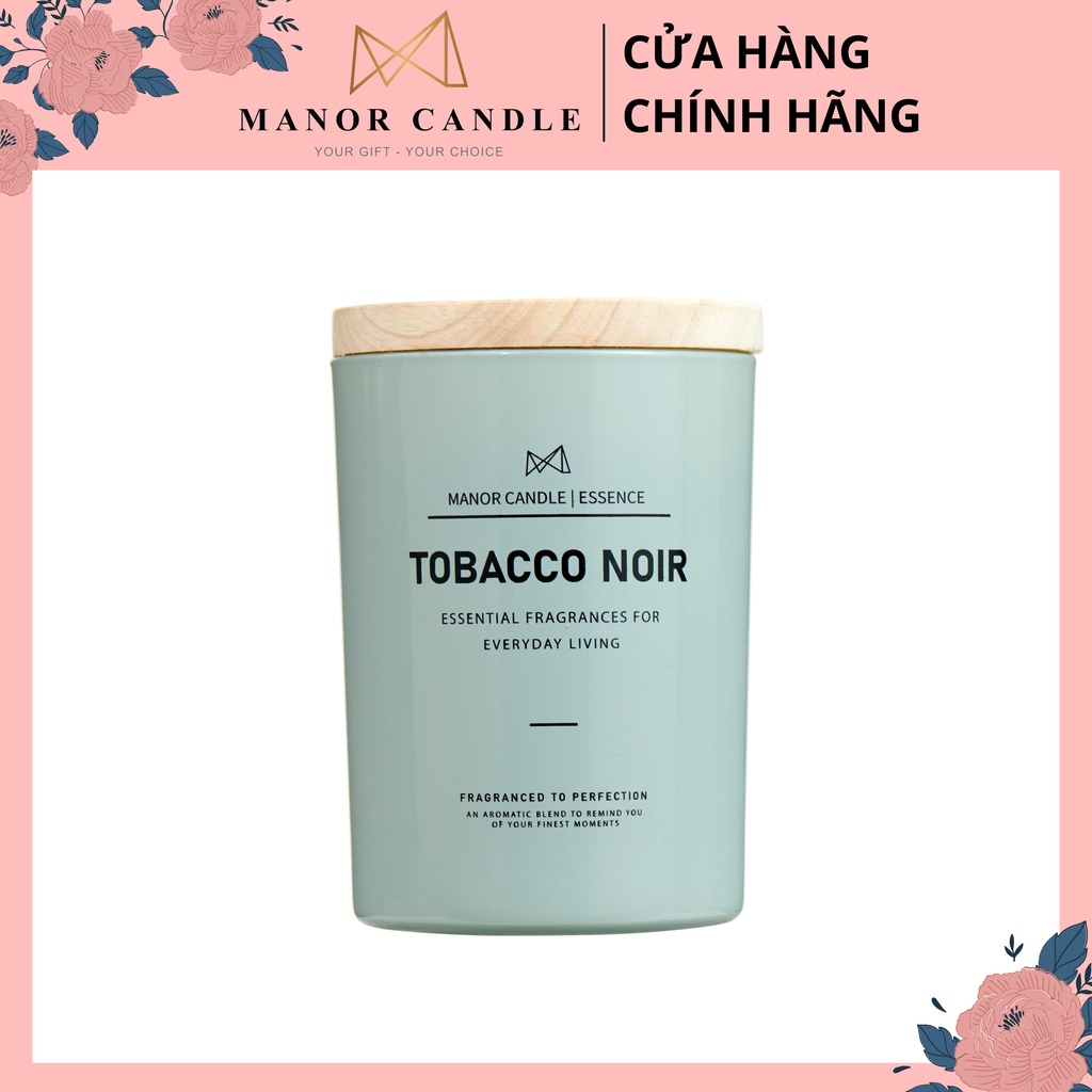 [Mã LIFE20KALL giảm 10% đơn 50K] Nến thơm TOBACO NOIR cao cấp không khói an toàn, sáp cọ size 8oz 1 bấc 250gram