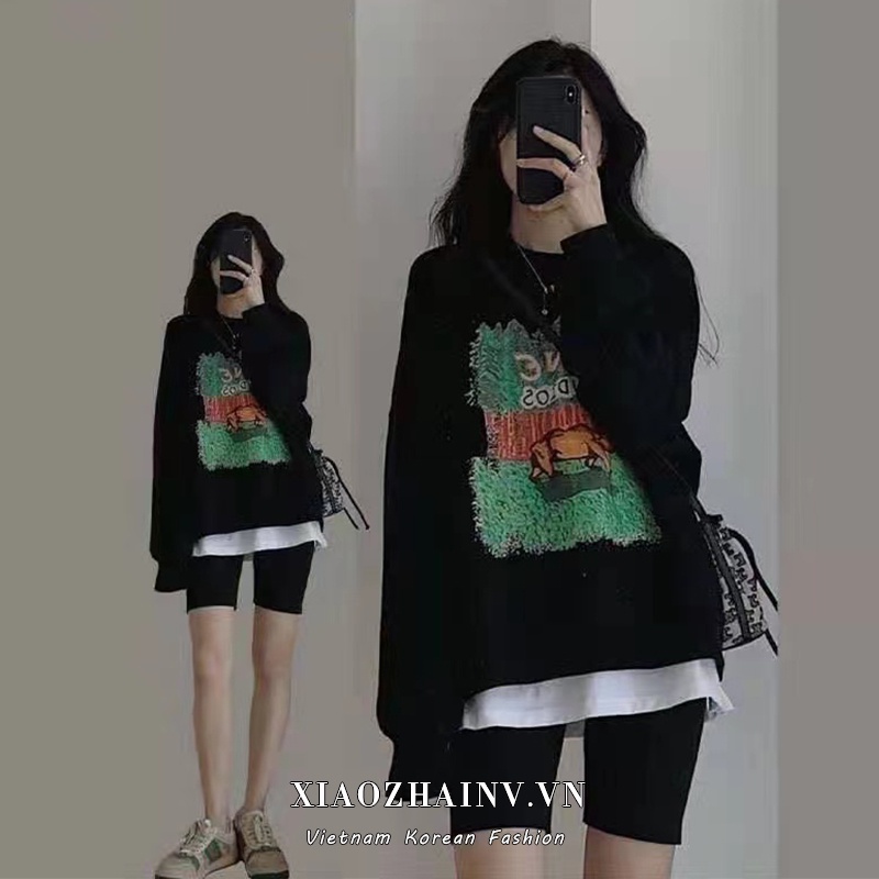 Áo thun tay dài dáng rộng có 10 màu size S-2XL thời trang cho nữ | BigBuy360 - bigbuy360.vn