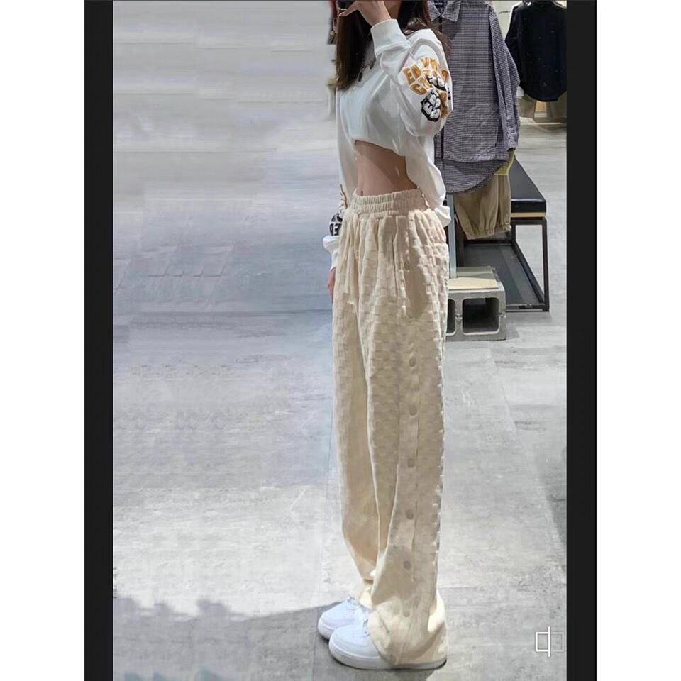 Quần Thể Thao Lưng Cao Dáng Rộng Thiết Kế Mới Kiểu Dáng Đơn Giản Thời Trang