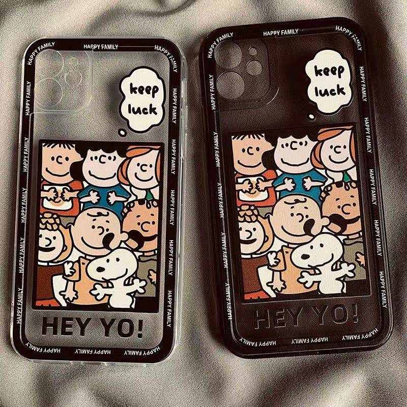 Ốp điện thoại trong suốt in Snoopy thích hợp cho Apple iPhone 12/13pro Max Iphone11 Xrxsmax 78P