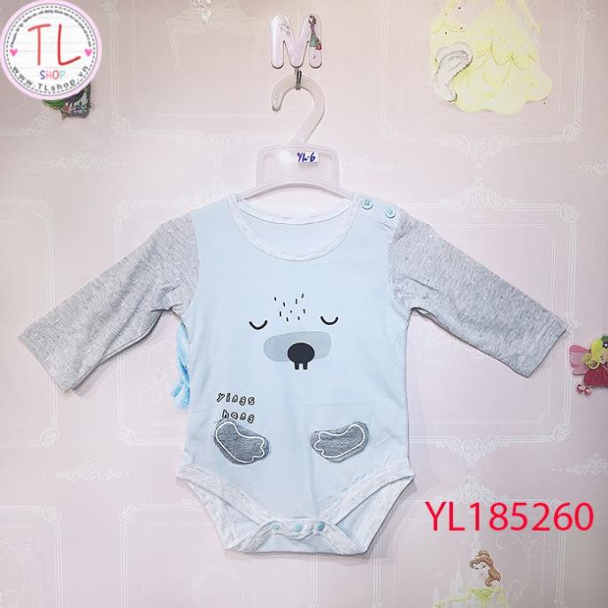 Thời trang trẻ em -Bodysuit thun tay dài cho bé hình cún con- Quần áo bé trai - Bộ bé trai - Quần áo bé gái - Bộ bé gái