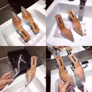 Sandal trong đính đá 6p