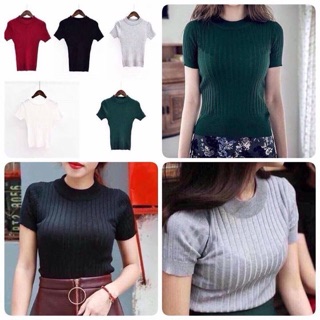 Áo len đũa cộc tay
