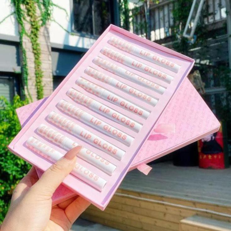 RẺ NHẤT SHOPEE — Set Son Kem Nhung Lì 10 Cây WETN LIP GLOSS Siêu Hot - Bộ Son Kem Lì 10 Cây WETN Hồng