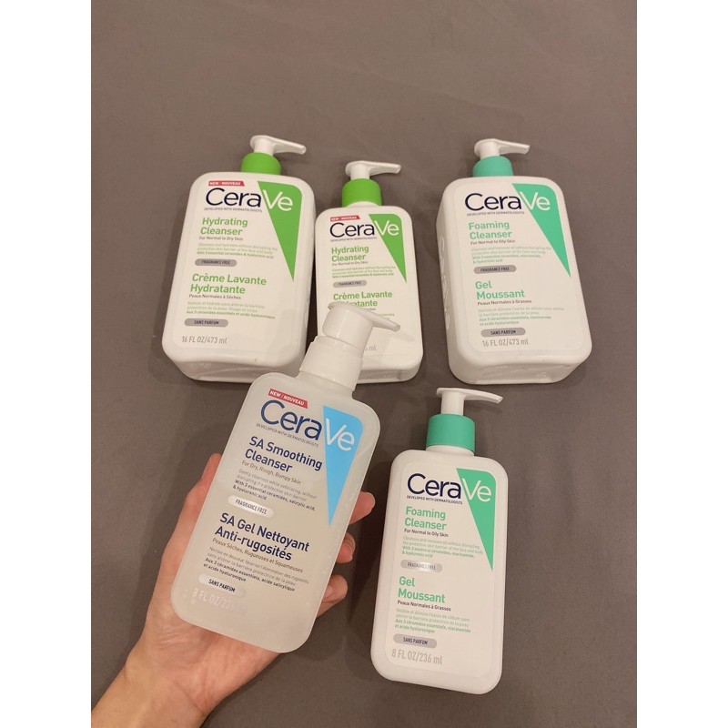 Sữa rửa mặt Cerave SA Smoothing Cleanser dành cho da có vấn đề về mụn, da khô ráp, sần 236ml