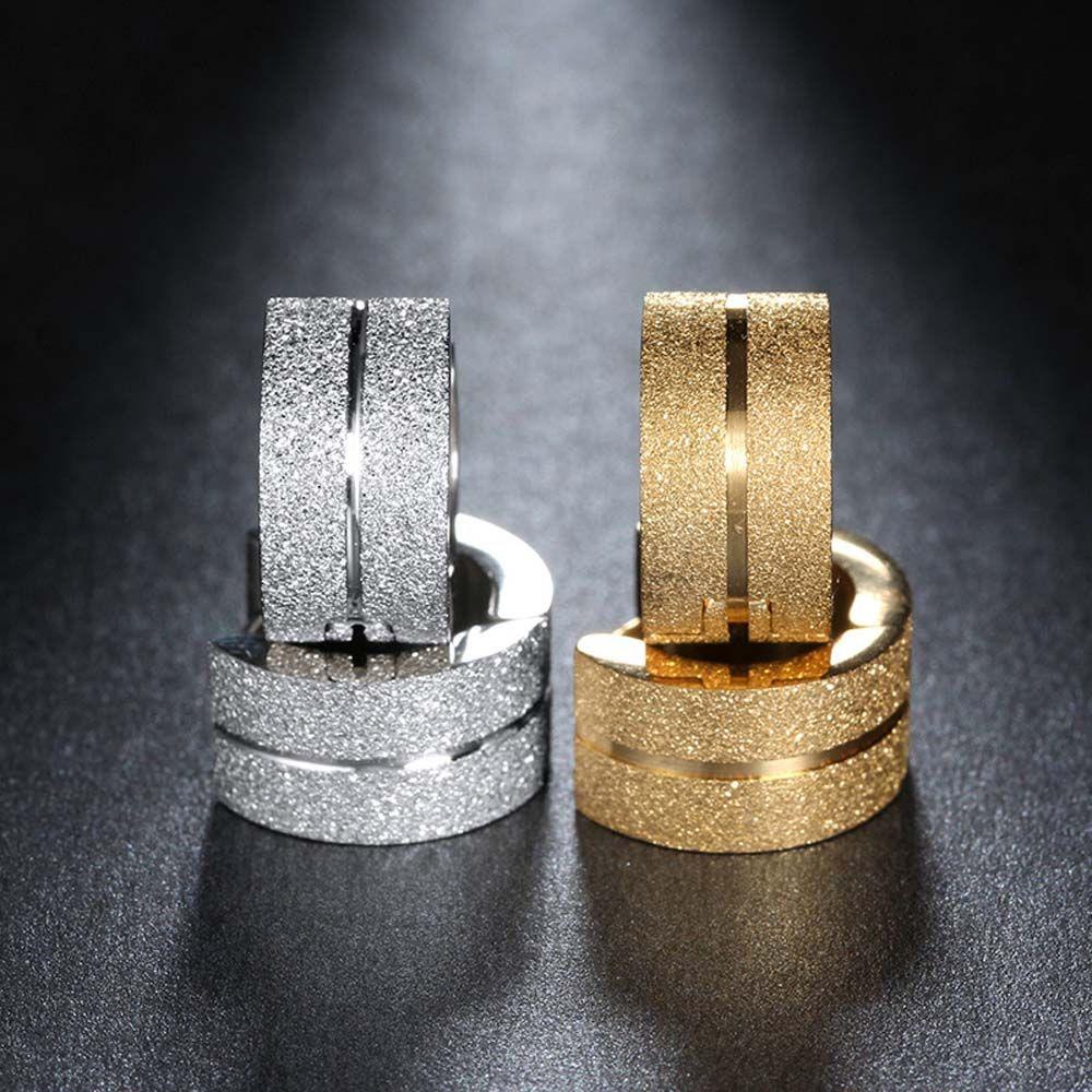 1 Đôi Bông Tai Tròn Phong Cách Punk MXMUSTY|Trang Sức Vòng Tròn Bằng Thép Không Gỉ Màu Sắc Dành Cho Nam Và Nữ