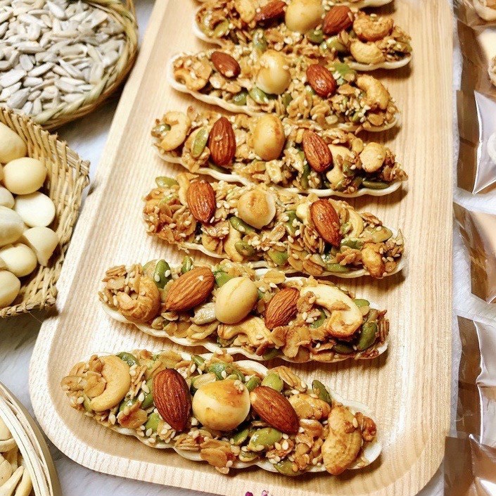 Bánh thuyền siêu hạt dinh dưỡng healthy phù hợp người ăn kiêng giảm cân, tiểu đường, ngũ cốc ăn vặt ngon rẻ Sài Gòn