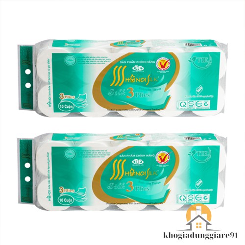 COMBO 2 BỊCH GIẤY VỆ SINH HÀ NỘI 3 LỚP SIÊU DAI 1.6KG
