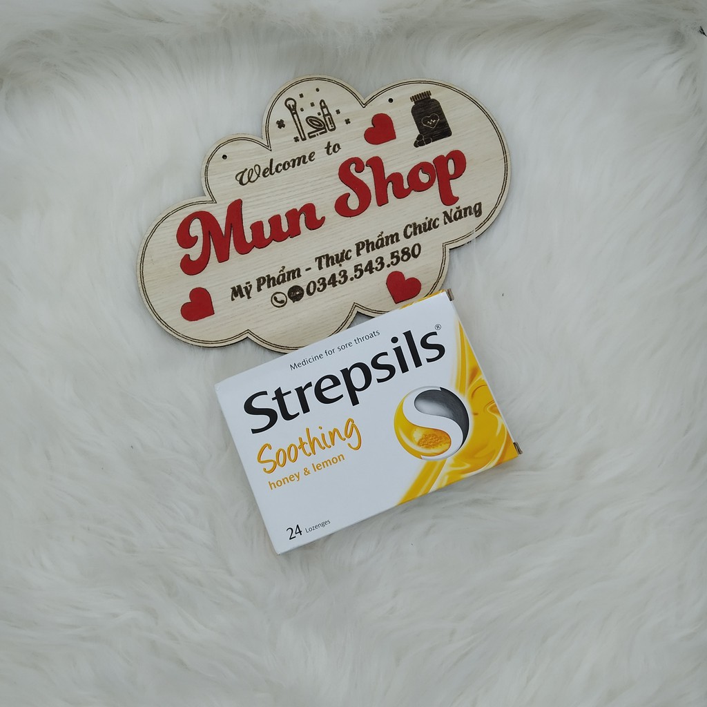 Viên ngậm giảm ho Strepsils hộp 24 viên