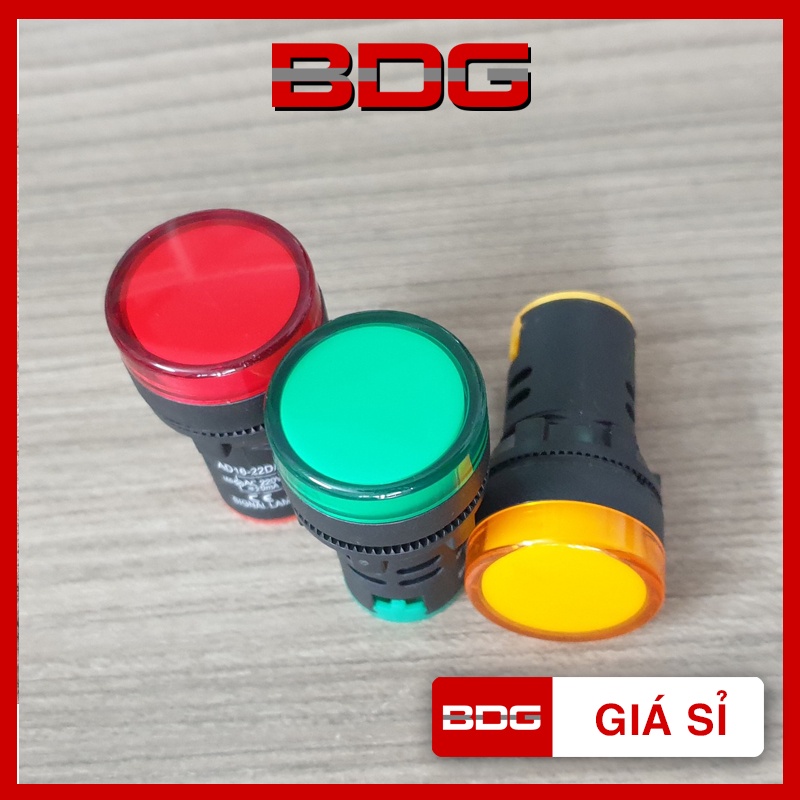 Đèn Báo Pha 220V Phi 22 - Led Báo Pha Tủ Điện ( Xanh - Đỏ - Vàng )