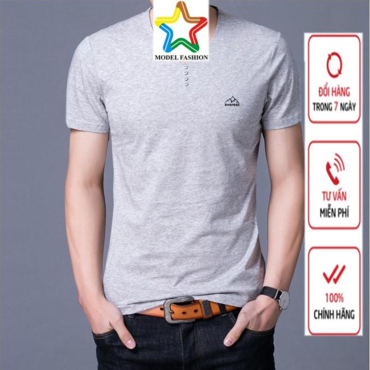 Áo Thun Nam Ngắn Tay Cổ Tim Body model paris BN06- Xám *Freeship* siêu rẻ