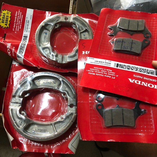 Cặp Bố thắng trước - sau Winer Sonic zin HONDA indo
