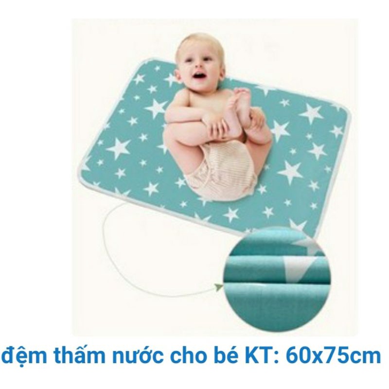 Tấm lót / Đệm chống thấm nước cho bé 4250 - Size 60x75cm - DHS