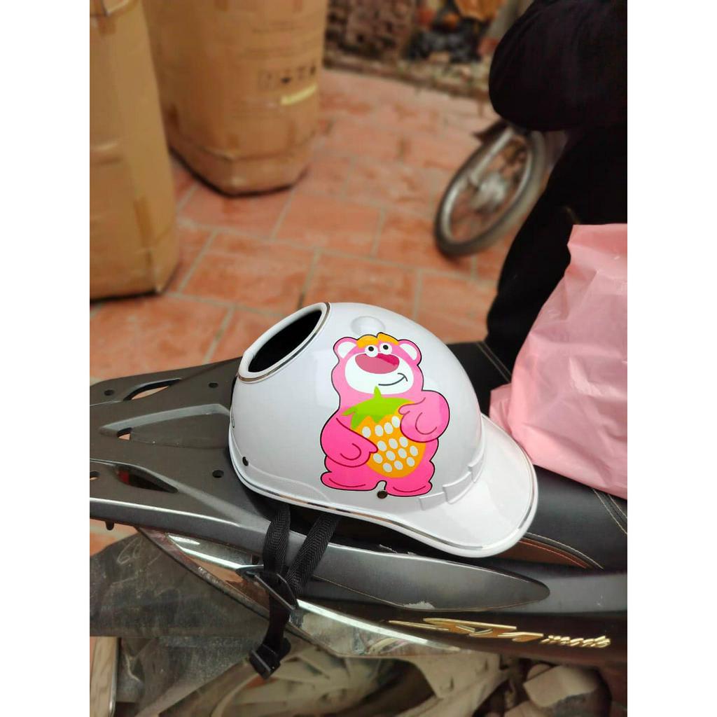 [FREESHIP] Mũ bảo hiểm khoét. LỖ, khoét ĐỈNH thời trang,tóc đuôi gà ,búi cao ,thoáng mát cho mùa hè ,trẻ trung( nón bh)