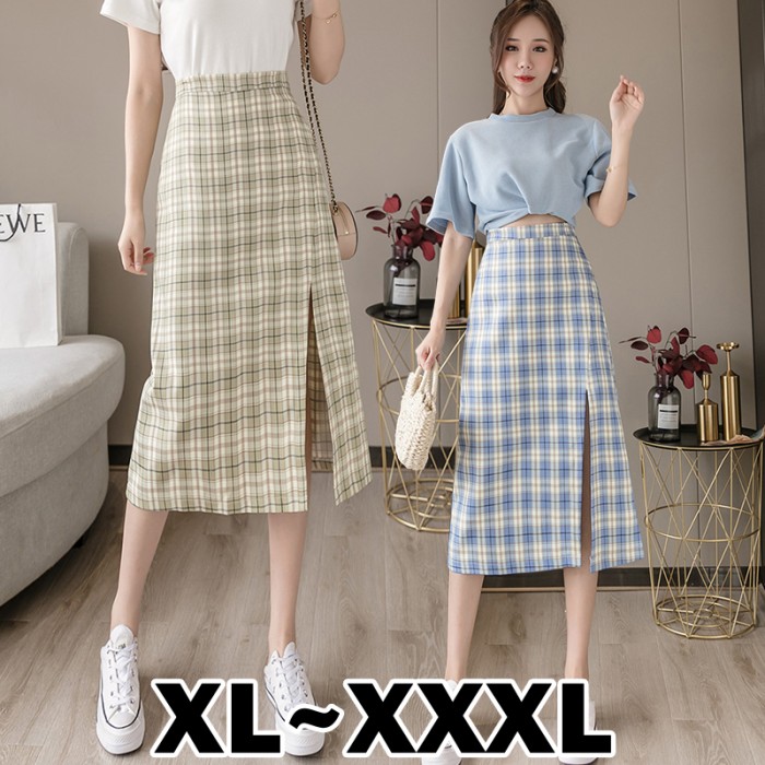 Chân Váy Maxi Xẻ Tà Trước Phong Cách Hàn Quốc Size Xl / Xxl / Xxxl