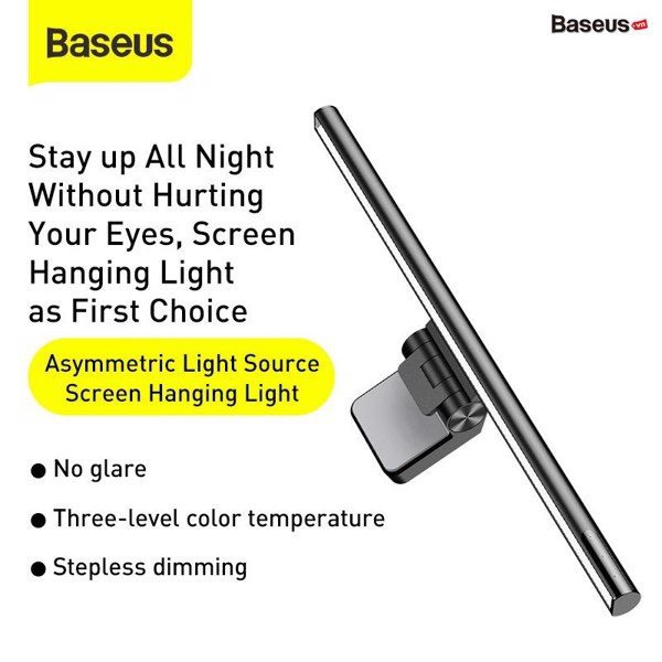 Đèn treo màn hình bảo vệ mắt Baseus i-Work Series (3 Light Mode, Anti Bluelight)