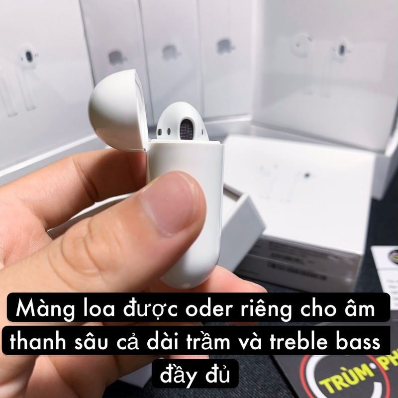 Tai Nghe Bluetooth Iphone Airpods 2 Chip Hỗ Vằn Louda 1562M [Định Vị - Đổi Tên - Sạc Khong Dây] - Pin 5h Hàng Siêu Cấp