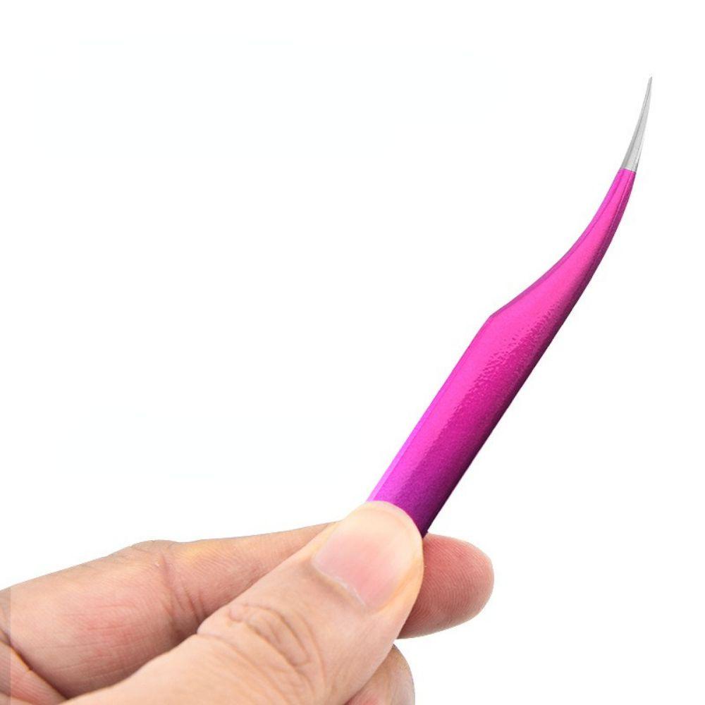 Nhíp Gắp Lông Mi Giả Bằng Thép Không Gỉ Hai Màu Sắc Tuyến Tính