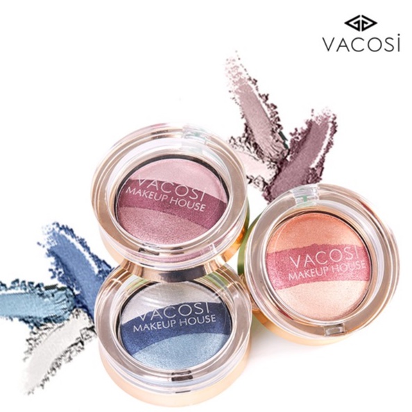 Phấn mắt nhũ 3 màu VACOSI TRIO EYESHADOW