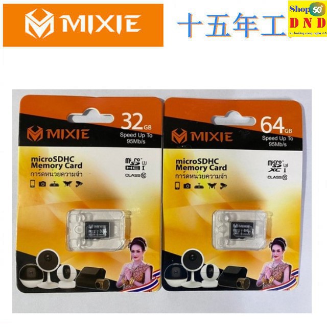 Thẻ nhớ Mixie U3 - 64GB/ 32GB, thương hiệu Thái Lan (Chính hãng), Bảo hành 3 năm lỗi đổi mới