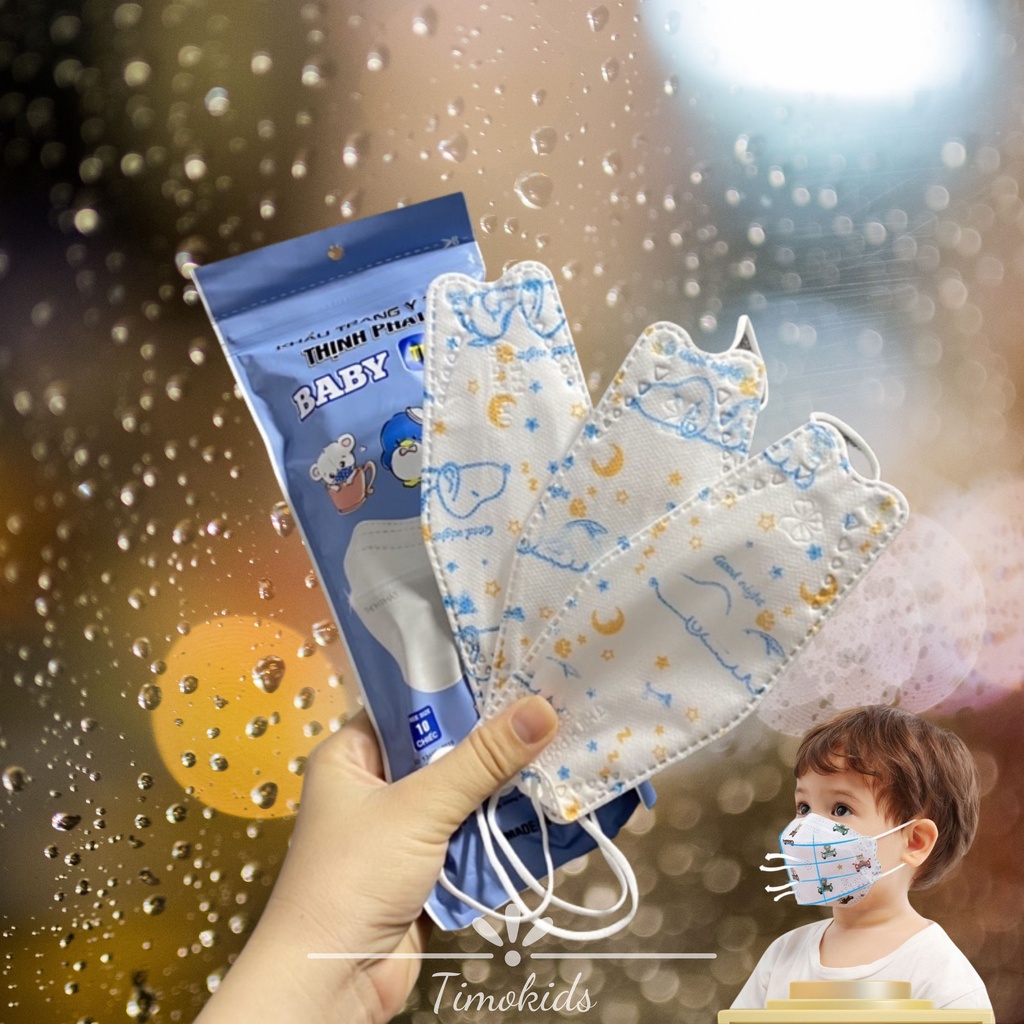 Khẩu Trang 4D dành cho bé trai bé gái - 1 chiếc (từ 6-10 tuổi) T.PK-K06