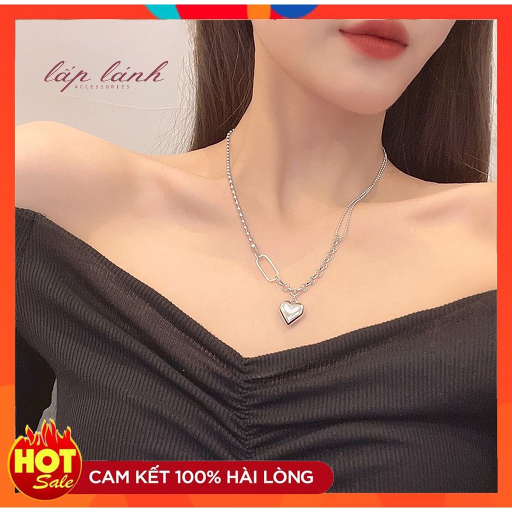 [HOT] VÒNG CỔ DÂY CHUYỂN HÌNH TIM PHỐI BI THỜI TRANG CÁ TÍNH NỔI BẬT PHONG CÁCH HÀN QUỐC 222VC054