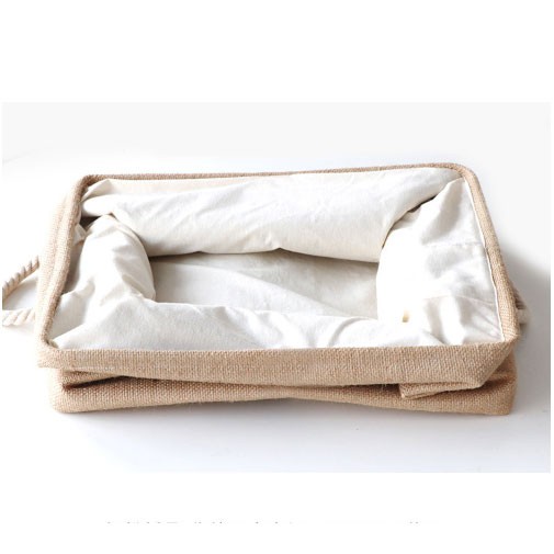 Giỏ đựng đồ 2 lớp vải cotton linen dày (41x31x20cm)