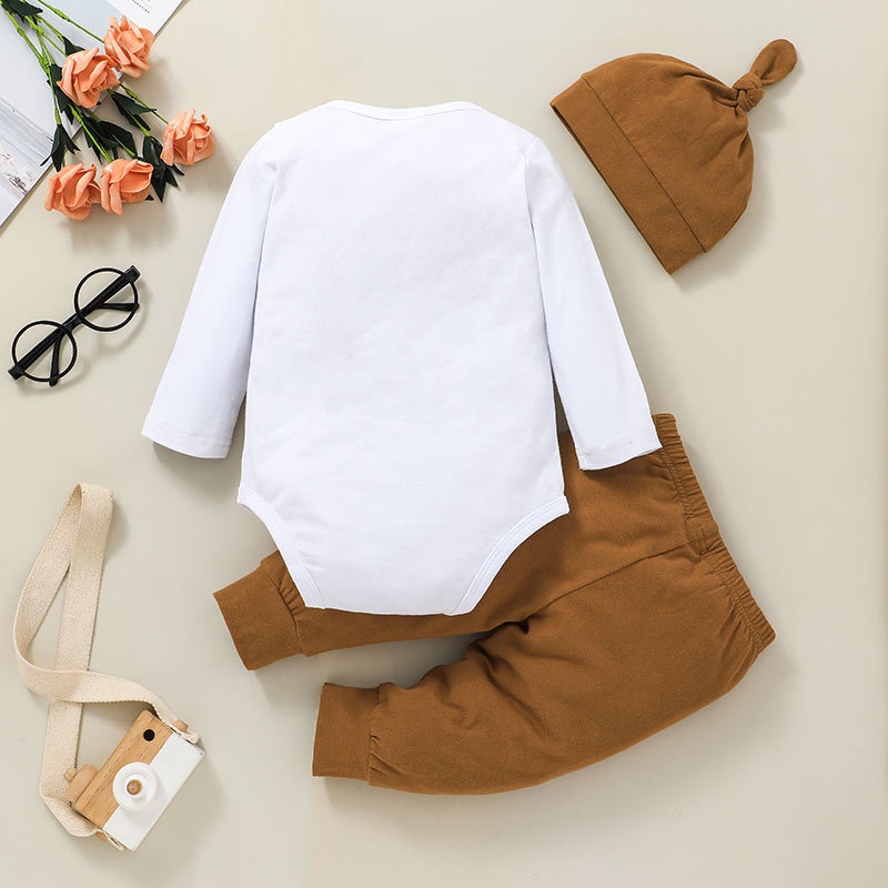 Combo bộ đồ bé trai 0-18 tháng dài tay bodysuit liền thân quần dài set thời trang cho bé trẻ em sơ sinh