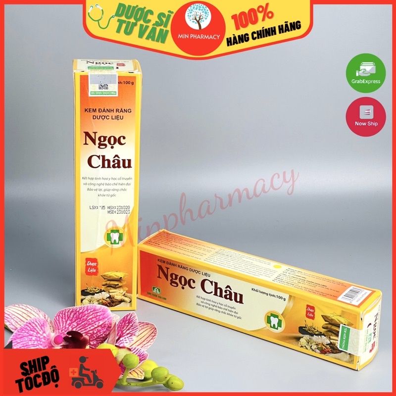 Kem Đánh Răng Dược Liệu NGỌC CHÂU Truyền thống (Tuýp 100g) - Minpharmacy