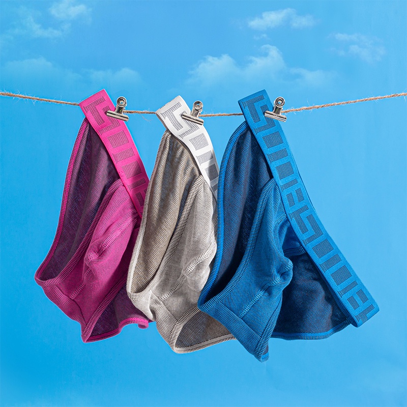 Quần Lót Boxer Cotton Xám Gợi Cảm Cho Nam BS3125