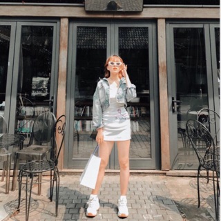 Váy đầm ôm body nhún sườn bóp eo ullzang nữ