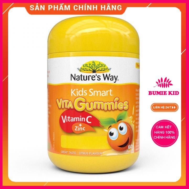 Kẹo dẻo vitamin C và kẽm Nature's Way Kids Smart VitaGummies ÚC mẫu mới 2021 Bumie kid shop
